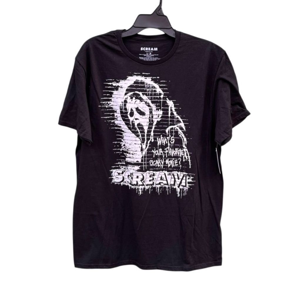 Scream Ghostface Graphic Cotton Shirt Sleeve T-Shirt Size L